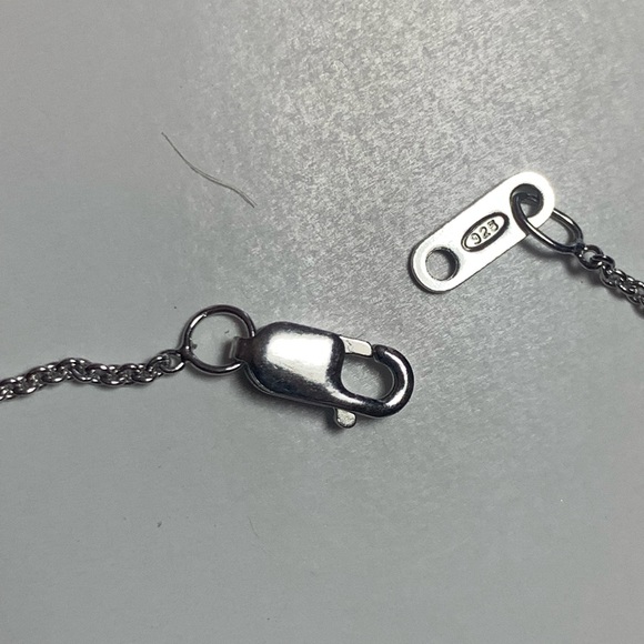 Sterling Silver and Diamond Graduated Circles Pendant Necklace - Picture 8 of 8